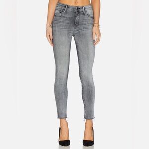 MOTHER Denim High Waisted Looker Ankle Fray High Rise Skinny Jeans